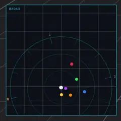 Radar panel with multi-drone blips