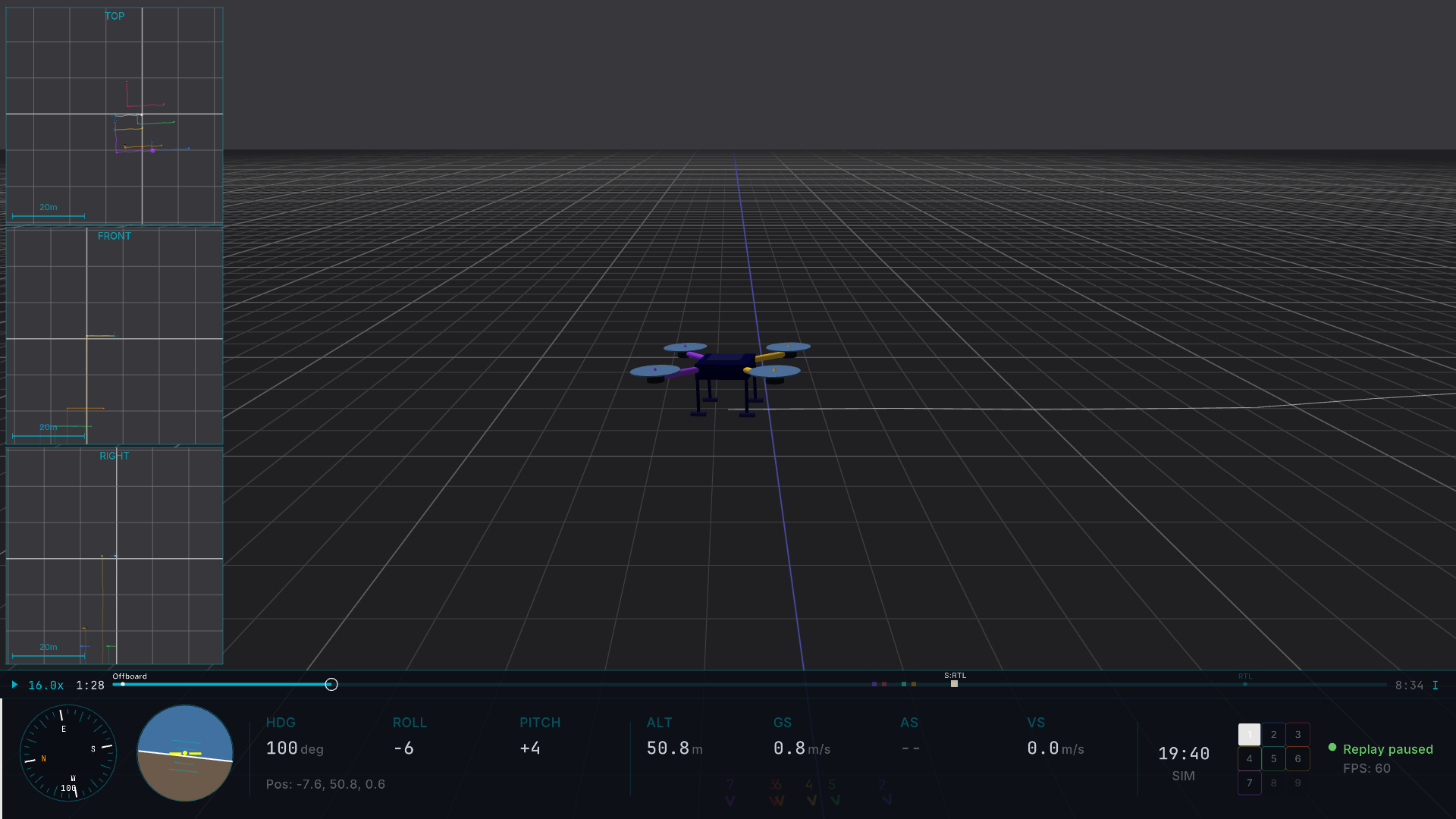 Sidebar orthographic panel