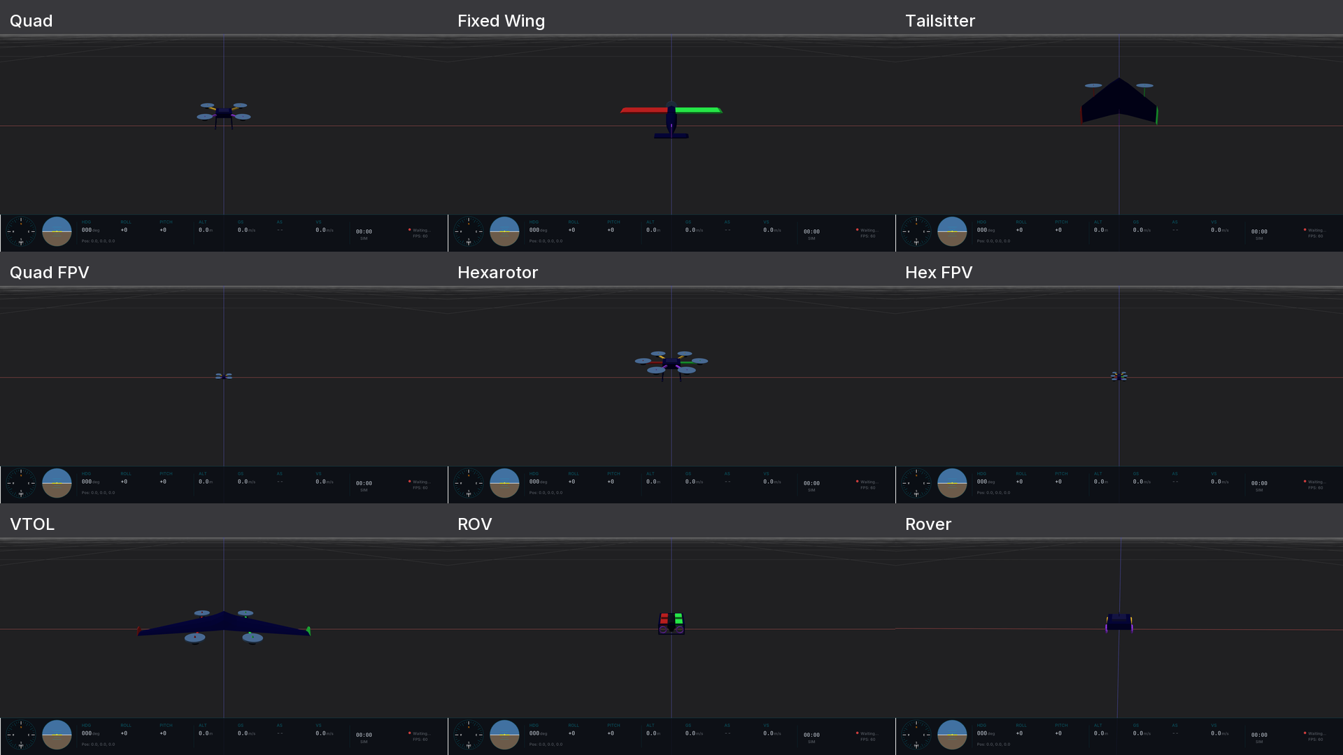 All nine vehicle models